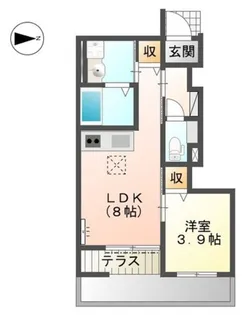 モイス・シャームⅡ【1階】の間取り