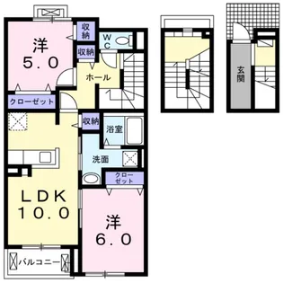 ルミナーレ西浜【3階】の間取り