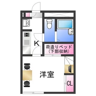 レオパレスカナート【2階】の間取り