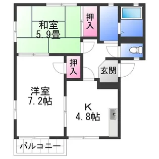 フレグランスせせらぎ【2階】の間取り
