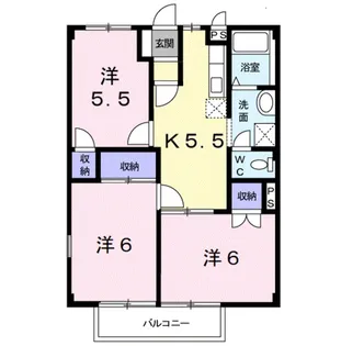 サンリバー21【1階】の間取り