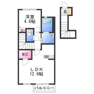 シャーメゾン北出島【2階】の間取り