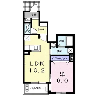 ヴェルソー有本Ⅰ【1階】の間取り