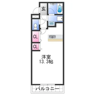 ルーチェ秋月【1階】の間取り