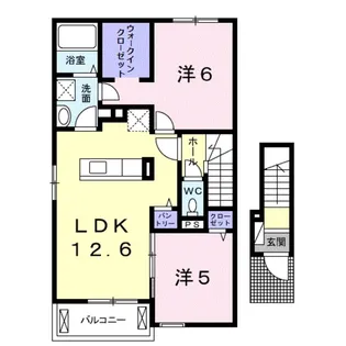 メゾン フラン Ⅱ【2階】の間取り