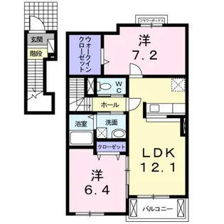 リジェールⅠ【2階】の間取り