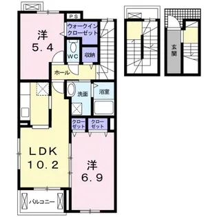 エレガンテⅠ【3階】の間取り