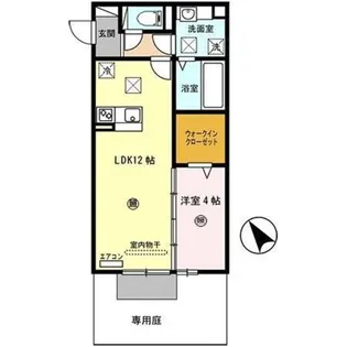 フィオーレ野崎Ⅱ【1階】の間取り