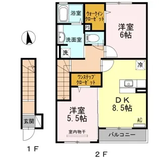 ミル・クレール【2階】の間取り