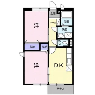 メゾン高積Ⅱ【1階】の間取り