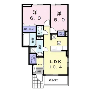 クインス A【1階】の間取り