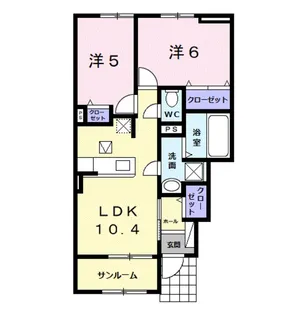 クインス B【102号室】の間取り