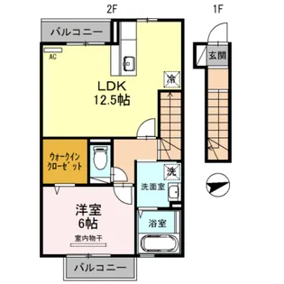 パルテール小雑賀【2階】の間取り