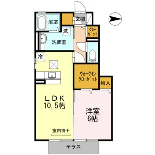 D−room東高松【1階】の間取り