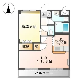ヴィレッジ名草【2階】の間取り