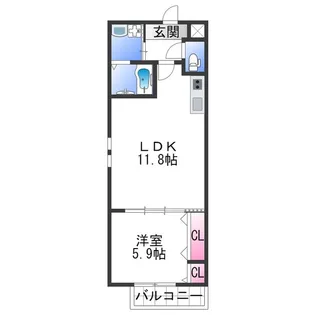フジパレス和歌山木広サウス【1階】の間取り