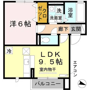 ヴィラ・シャロムA棟【1階】の間取り