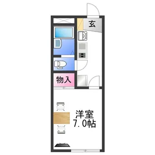 レオパレス向之芝【1階】の間取り