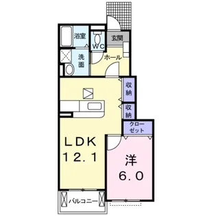 カーサ・フィオーレⅡ【1階】の間取り