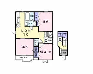 サンビーチ毛見Ⅰ【2階】の間取り