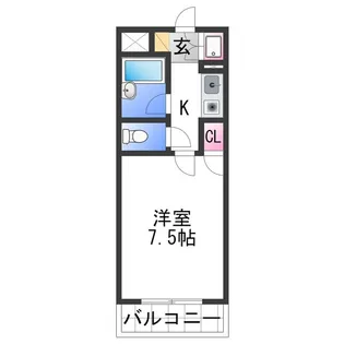 シャルマンフジ中之島壱番館【2階】の間取り