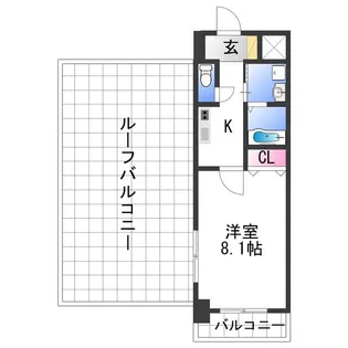 シャルマンフジ和歌山駅前【907号室】の間取り