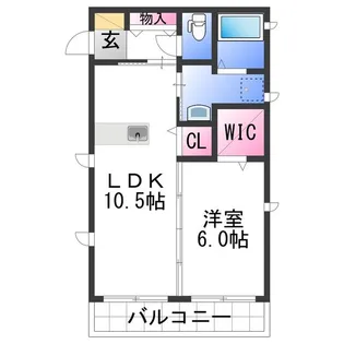 シャーメゾン田中口【1階】の間取り