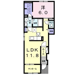 プリムローズⅠ【1階】の間取り