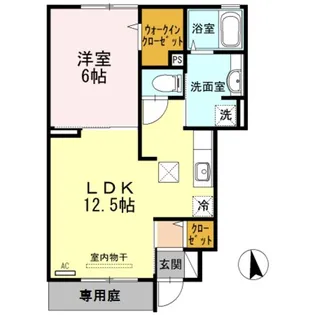 ミル・クレール【1階】の間取り