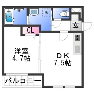 フジパレス和歌山駅南Ⅰ番館【201号室】の間取り
