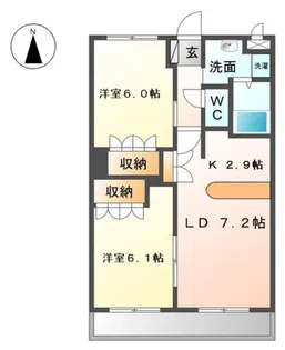 グレイスコート N’s【1階】の間取り