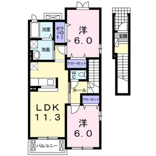 リヴィエール フィールド【2階】の間取り
