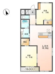 Aisance【1階】の間取り