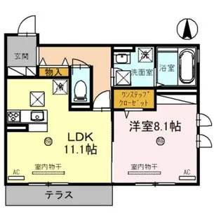 コーポTE Ⅱ【1階】の間取り