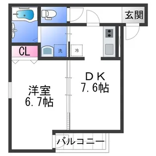 フジパレス黒田Ⅶ番館【1階】の間取り