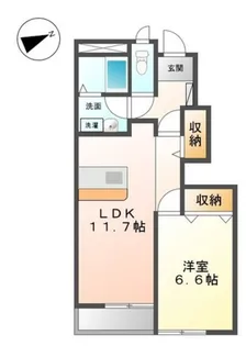 ゼン・フィオーレ【1階】の間取り