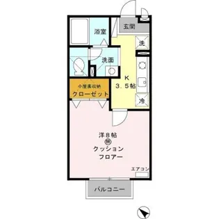 ハイネス 有本【2階】の間取り