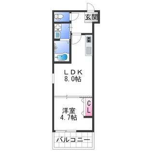 フジパレス和歌山吉田Ⅰ番館【1階】の間取り