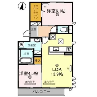 Meliflua西浜【2階】の間取り