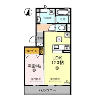 Meliflua西浜【3階】の間取り