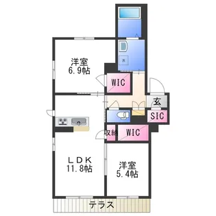 ベレオ小野町【2階】の間取り