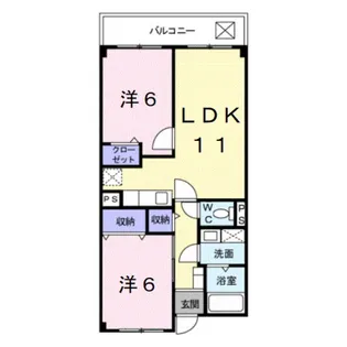 レフィナード吹上【2階】の間取り