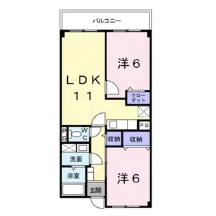 レフィナード吹上【4階】の間取り