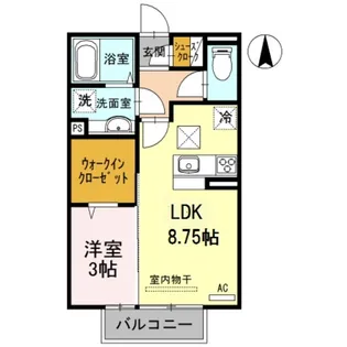 ブリオーソ今福【1階】の間取り