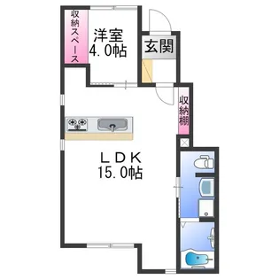 カーサ・ビアンコ【1階】の間取り