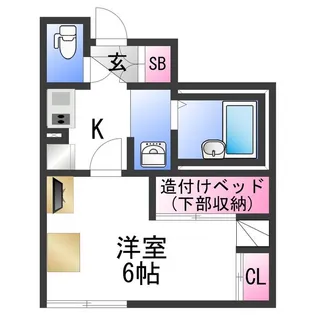 レオパレス北出島【1階】の間取り