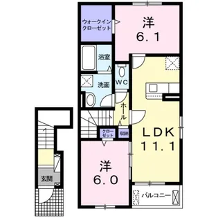 グローリーメゾン【2階】の間取り