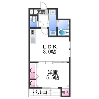 フジパレス黒田Ⅲ番館【2階】の間取り