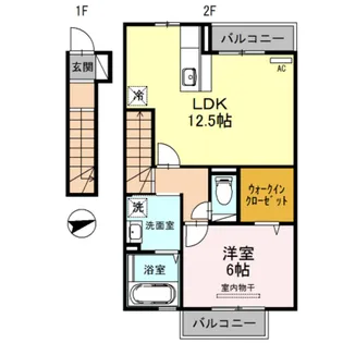 パルテール小雑賀【2階】の間取り