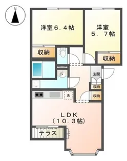 ウィンド・ヴィレッジⅠ【1階】の間取り